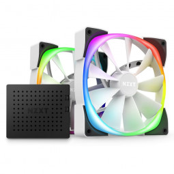 NZXT Aer RGB 2 140mm Twin White with RGB & Fan Controller