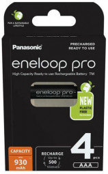 Panasonic Eneloop Pro 930mAh AAA Ni-MH akkumulátor 4db/csomag