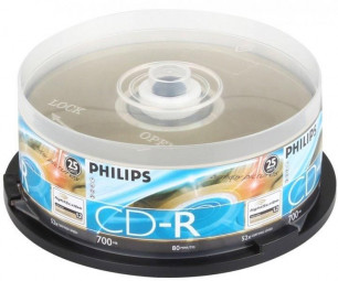 Philips CD-R 80 52x 25db/henger nyomtatható