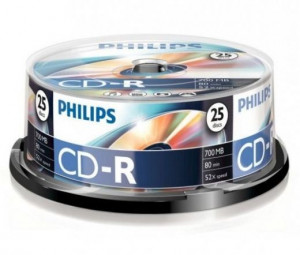 Philips CD-R 80 52x 25db/henger (25-ös címke)
