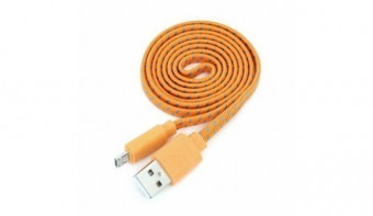 Platinet Omega Braided Micro USB to USB cable 1m Orange