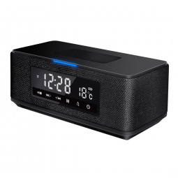 Platinet PMGQ15B Daily Bluetooth Speaker and Clock + Wireless Charger Black