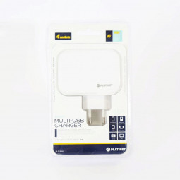 Platinet Wall Charger 4xUSB 6,8A + microUSB cable 1m White