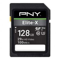 PNY 128GB SDXC Class 10 UHS-I U3 ELITE-X HC 128GB SDHC CLASS 10 UHS-I U3 100 MB/S
