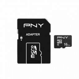 PNY 16GB microSDHC Performance Plus Class 10 + adapterrel