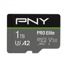 PNY 1TB microSDXC Pro Elite Class 10 U3 V30 A2 + adapterrel