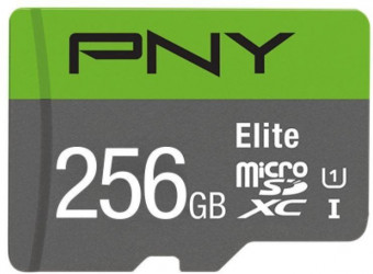 PNY 256GB microSDXC Elite Class 10 UHS-I V10 A1 + adapterrel