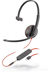 Poly Plantronics Blackwire 3215 USB-C/A  Headset Black