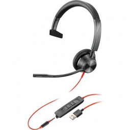 Poly Plantronics Blackwire 3315-M USB-A Headset Black
