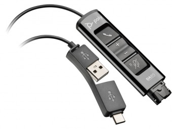 Poly Plantronics DA85 USB to QD Adapter Black