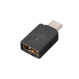 Poly Plantronics USB-A to USB-C Adapter Black