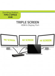 Port Designs Docking Type-c Office 3x 4k
