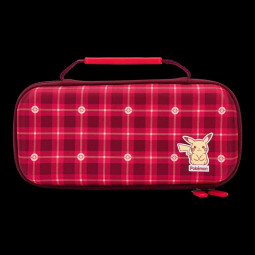 PowerA Protection Case for Nintendo Switch OLED Model Nintendo Switch and Nintendo Switch Lite Pikachu Plaid Red