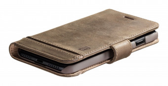 Cellularline Premium Cellularine Supreme Leather Book Case for Apple iPhone 12, Brown