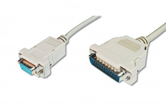Assmann Printer connection cable, D-Sub25 - D-Sub9