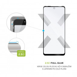 FIXED Protective tempered glass Full-Cover for Motorola Moto G60, full screen gluing, black