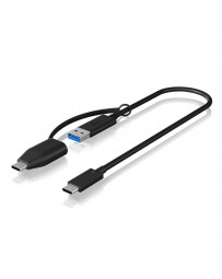 Raidsonic IcyBox IB-CB031 USB Type-C to Type-A & Type-C Cable 0,35m Black