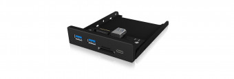 Raidsonic IcyBox IB-HUB1417-I3 Frontpanel with USB 3.0 Type-C and Type-A hub with card reader