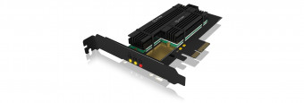 Raidsonic IB-PCI215M2-HSL ICY BOX PCIe extension card for 2x M.2 SSDs incl. heat sinks