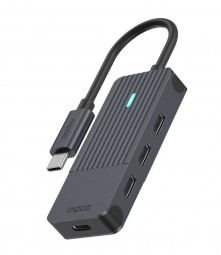 Rapoo UCH-4002 USB-C to USB-C Hub Grey