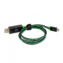 Realpower micro USB LED floating 74,5cm cable Green