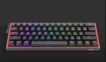 Redragon Fizz Pro black, wired&2.4G&BT mechanical Keyboard, RGB, blue switch