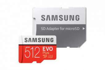 Samsung 512GB microSDXC kártya EVO Plus (2020) + adapterrel