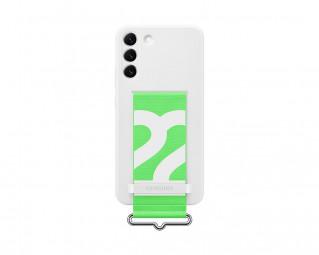 Samsung Galaxy S22 Silicone Cover with Strap White