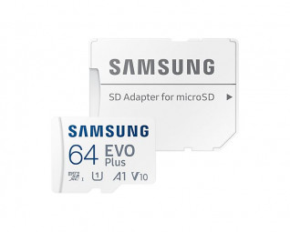 Samsung 64GB microSDXC EVO Plus Class10 U1 A1 V10 + Adapter