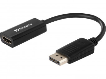 Sandberg Adapter DisplayPort>HDMI Black