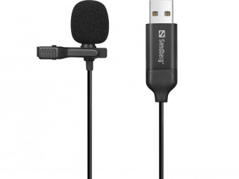 Sandberg Streamer USB Clip Microphone Black