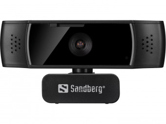 Sandberg USB Webcam Autofocus DualMic Webkamera Black