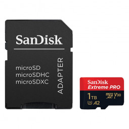 Sandisk 1TB microSDXC Extreme Pro Class 10 UHS-I A2 C10 V30 + adapterrel