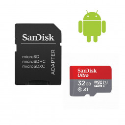 Sandisk 32GB microSDHC Ultra UHS-I A1 (Android) + adapterrel