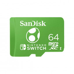 Sandisk 64GB microSDXC Class 10 UHS-I For Nintendo Switch Yosi Edition