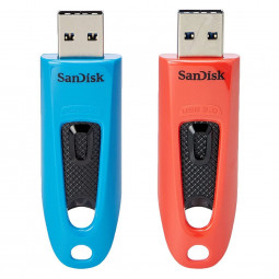 Sandisk 64GB Ultra USB3.0 Blue/Red (2-pack)