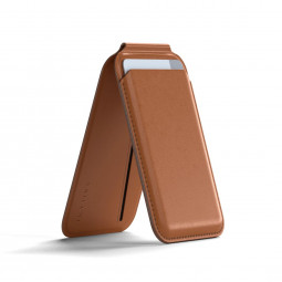 Satechi Vegan-Leather Magnetic Wallet Stand (iPhone 12/13/14/15 all models) Brown
