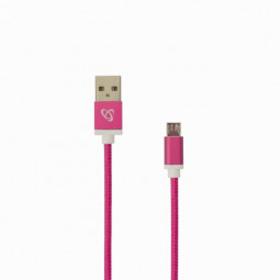 SBOX USB A Male -> MICRO USB Male cable 1,5m Pink