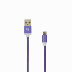SBOX USB A Male -> MICRO USB Male cable 1,5m Purple