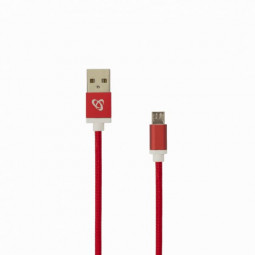SBOX USB A Male -> MICRO USB Male cable 1,5m Red