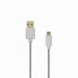 SBOX USB A Male -> MICRO USB Male cable 1m White