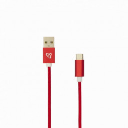 SBOX USB Male -> TYPE-C Male cable 1,5m Red