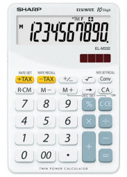 Sharp ELM332BWH Asztali számológép White