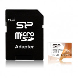 Silicon Power 256GB microSDXC Superior Pro UHS-1 U3 V30 A1 Colorful + adapterrel