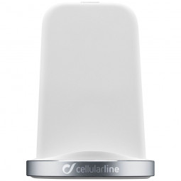 Cellularline Solluent charging stand Wireless Fast Charger Stand + Fast Charge adapter 10W, Qi standard, white