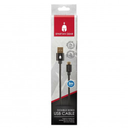 Spartan Gear Double Sided USB Cable 3m Black