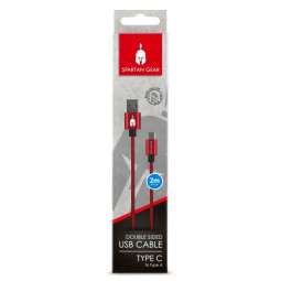 Spartan Gear Double Sided USB Cable (Type C) 2m Red