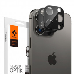 Spigen Glass Optik 2 Pack, black - iPhone 14 Pro/iPhone 14 Pro Max
