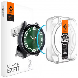 Spigen Glass tR EZ Fit 2 Pack for Samsung Galaxy Watch6 Classic 47mm