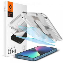 Spigen Glass tR EZ Fit Transparency Sensor Open 2 Pack for iPhone 14/13 Pro/13